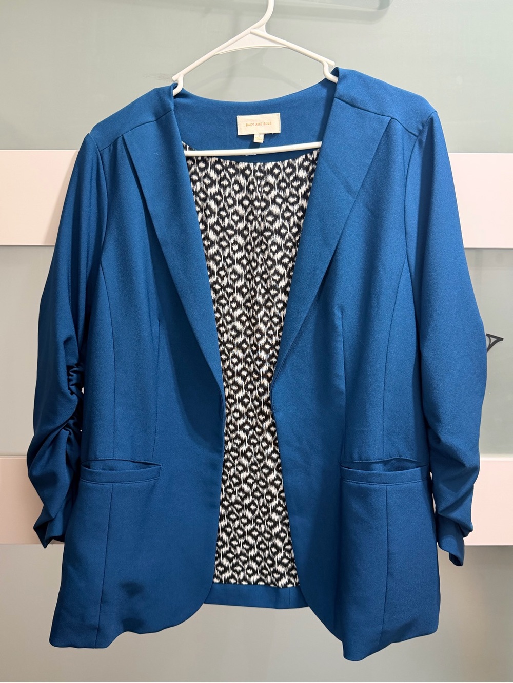Skies Are Blue Vibrant Cobalt Open-Front Blazer